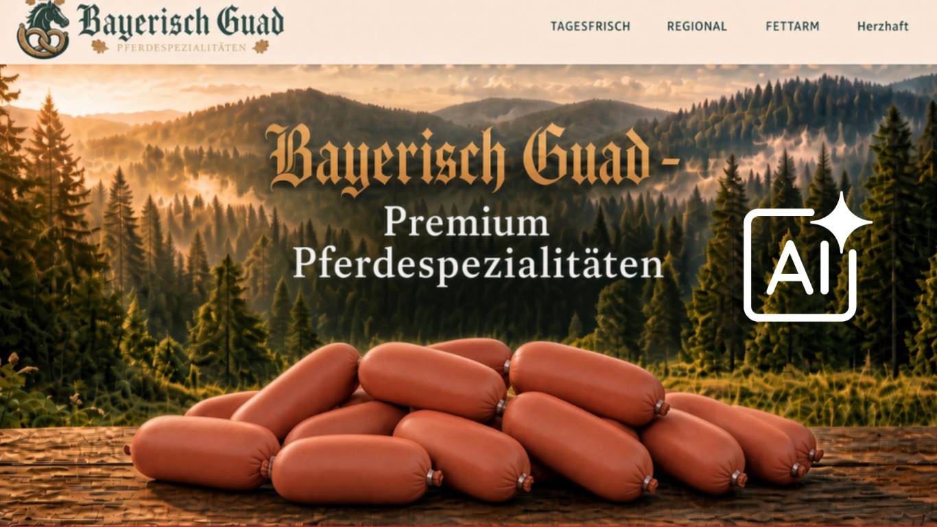 KI erzeugtes Bild: Genussvolle Rosswurst