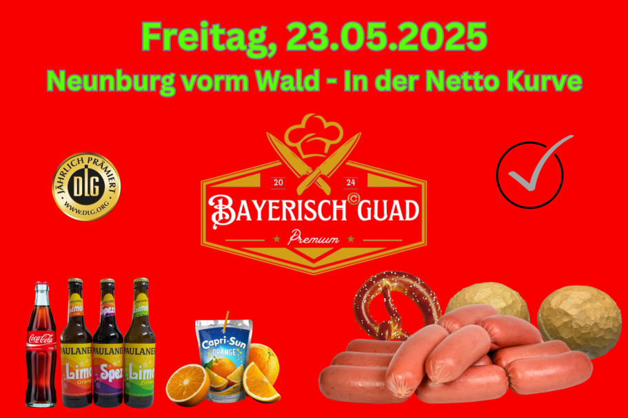 Freitag 23.5.25 Rosswurstverkauf in Neunburg vorm Wald