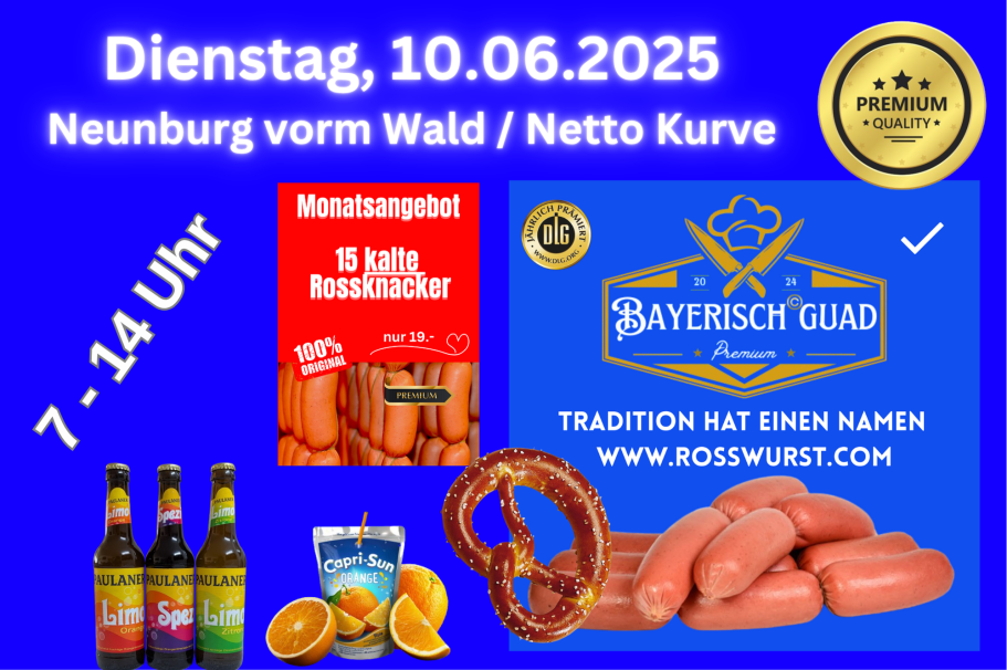 Rosswurstverkauf am Dienstag den 10.06.25 