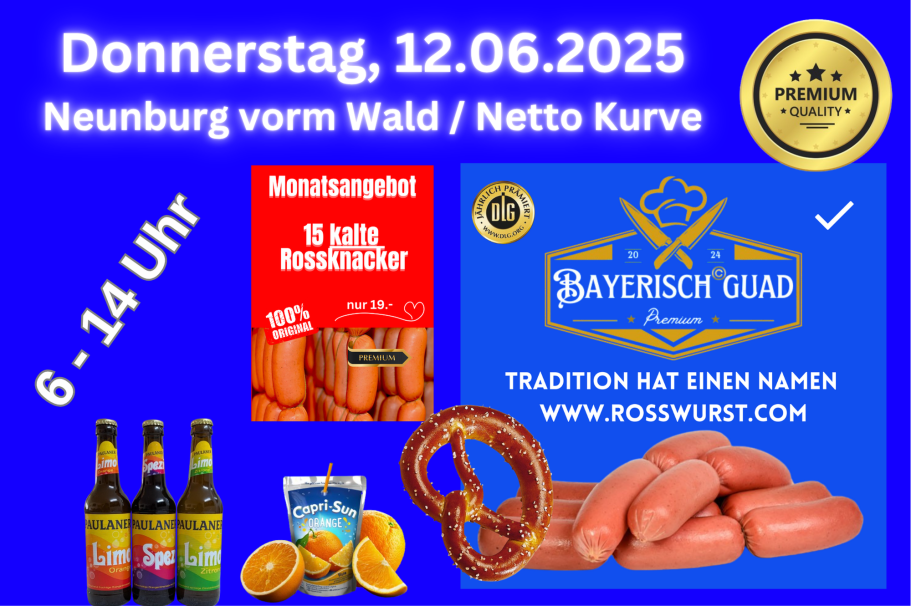Rosswurstverkauf am Donnerstag den 12.06.25 