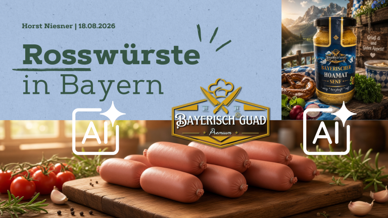 KI erzeugtes Bild: Rosswürste kaufen in Bayern